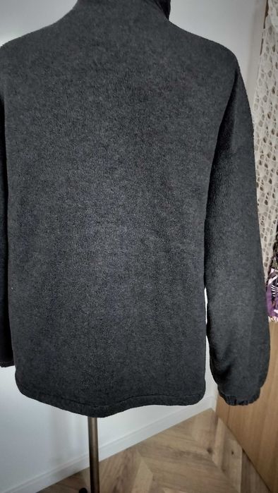 Bluza kurtka męska 2XL gruba masywna szara polar ocieplany