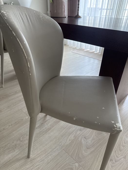 6 cadeiras de sala de jantar em polipele