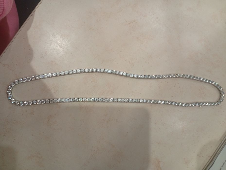 Łańcuszek męski z cyrkonii