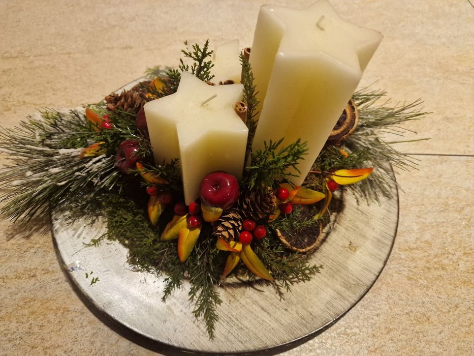 Stroik świąteczny duży 38cm średnica