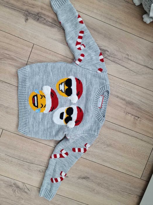 Sweter swiąteczny 110 chłopięcy. Ciepły