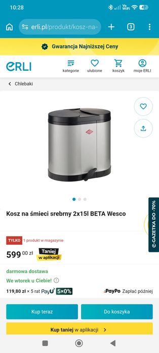 Kosz na śmieci wesco