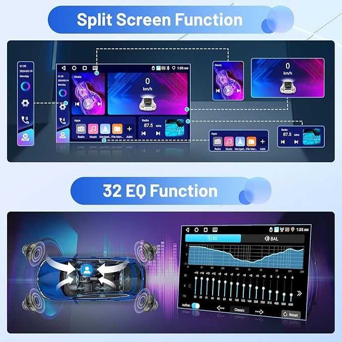 Radio samochodowe Android 15 do FIAT Panda 03r-12r 4+64 GB