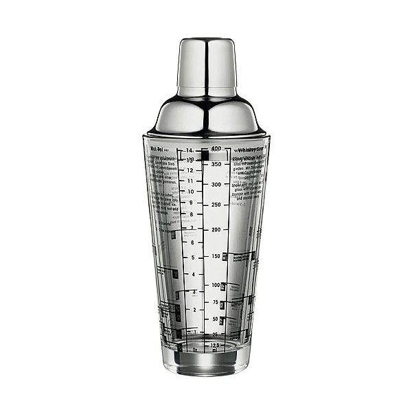 Shaker Cilio z przepisami, szkło/stal nierdzewna 0,4 l