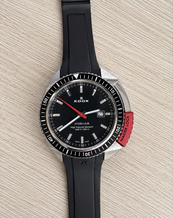 Ekskluzywny zegarek Edox Hydro-Sub 500M 53200 Master Lock Swiss Made