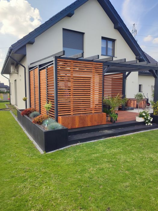 Taras tarasy pergola rolety roleta ruchoma zadaszenie drewniane produc