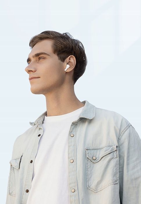 Słuchawki Bezprzewodowe Douszne Bluetooth Mikrofonem Kabel Powerbank