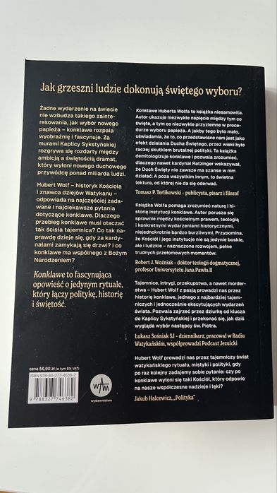 Książka "Konklawe. Między polityką a rytuałem" Hubert Wolf, jak nowa!