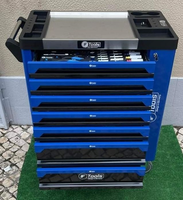 Carrinho de ferramentas 7 gavetas 6 com ferramentas