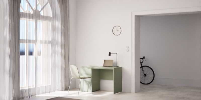 Meble Tylko – nowe biurko Type02 – Sage Green, 110x73x50 cm