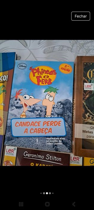 15 livros infantis, Geronimo Stilton, Phineas e Ferb