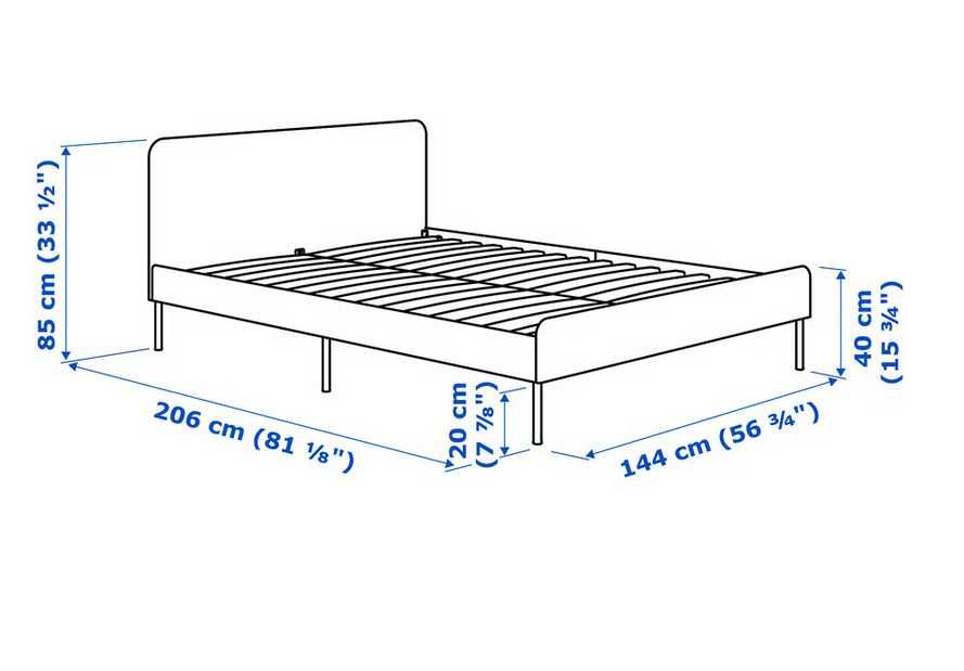 Cama Ikea SLATTUM + Colchão VADSÖ 2ª mão