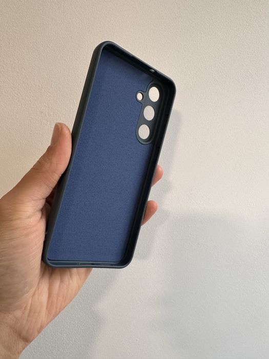 Etui Plecki Silikon granatowe + SZKŁO do SAMSUNG GALAXY S25 FE