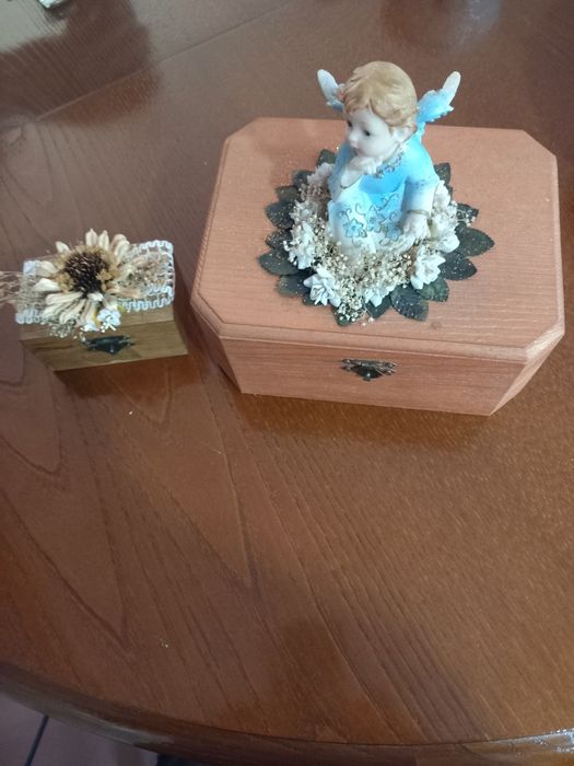 Guarda jóias de decoração em madeira