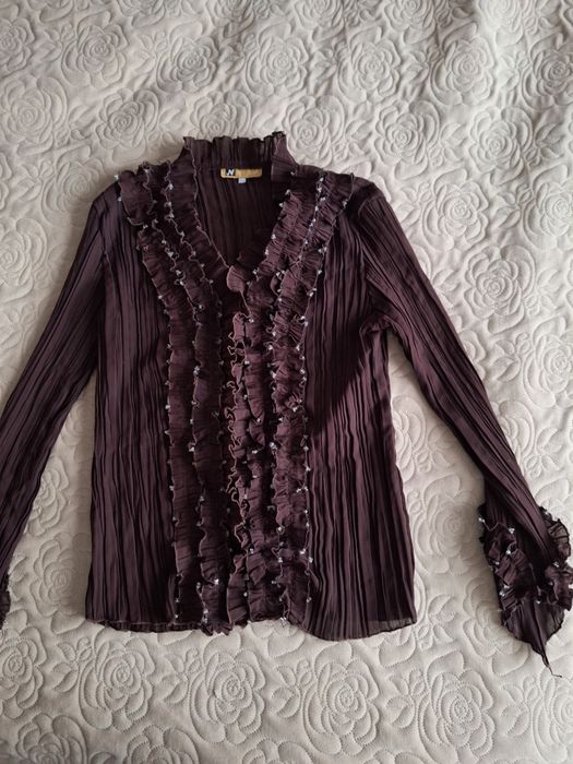 Bluzka damska w kolorze brązowym