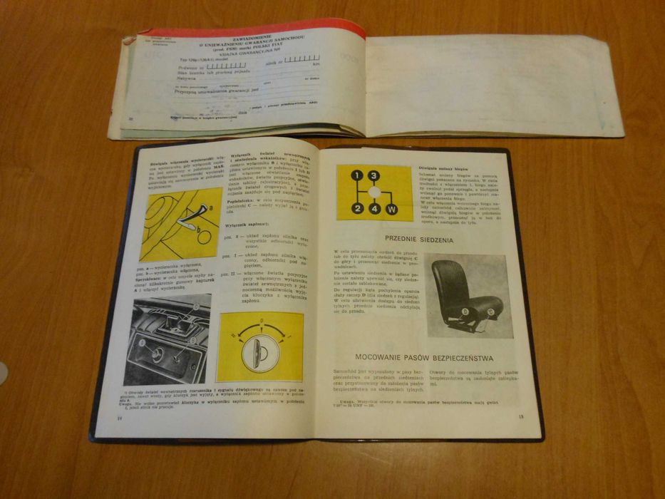 Instrukcja obsługi Fiat 126p oryginał z 1974 roku