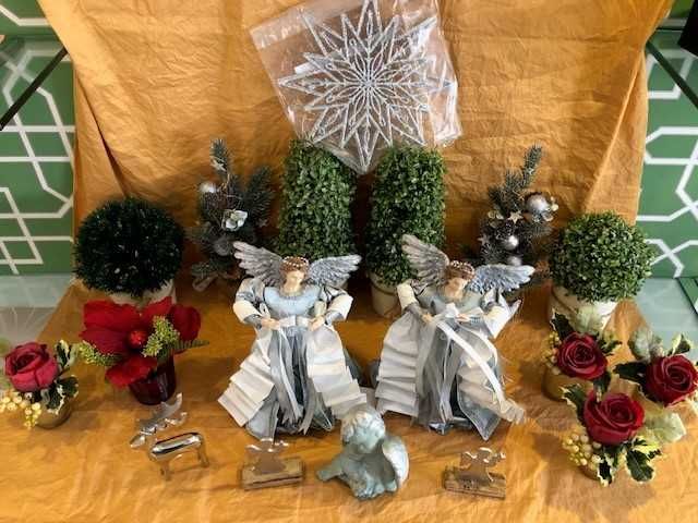 conjunto variado de artigos decorativos de natal, tudo c/ 50% desconto