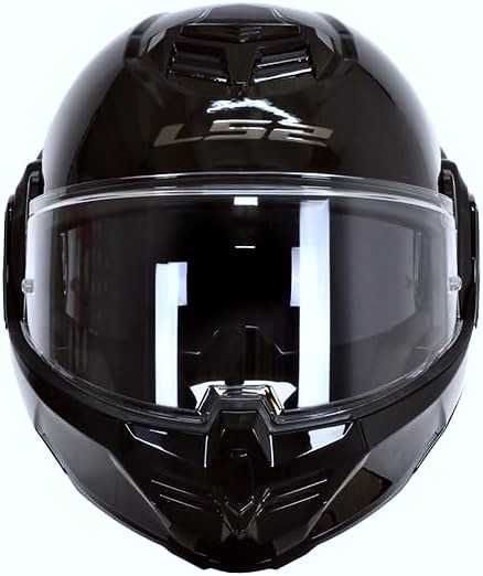Capacete NOVO Modular 180° LS2 Advant Preto Brilho (23% DESCONTO) Tam XL