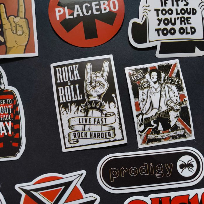 100 Stickers Autocolantes Musica Rock