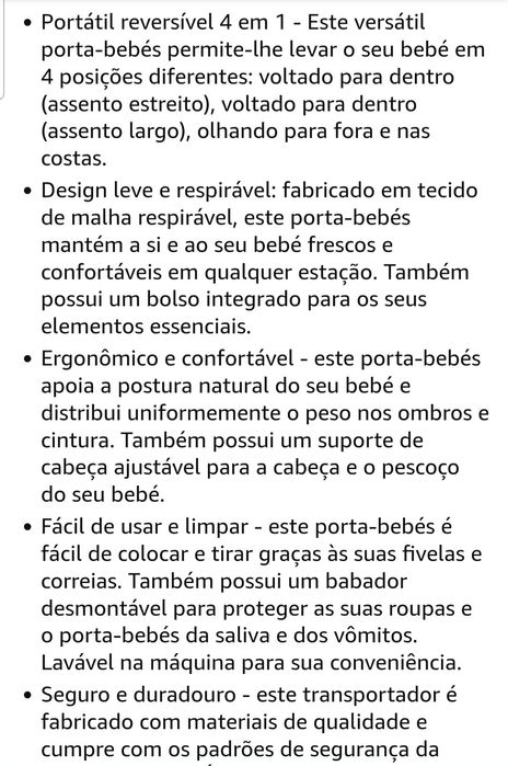 Marsúpio 4 em 1 Infantino