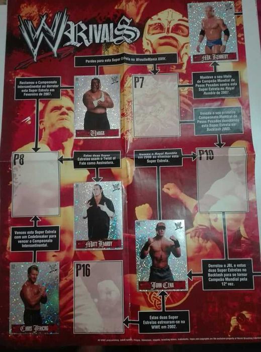 Caderneta Www Rivals & Cartas WWE & Body Blow...