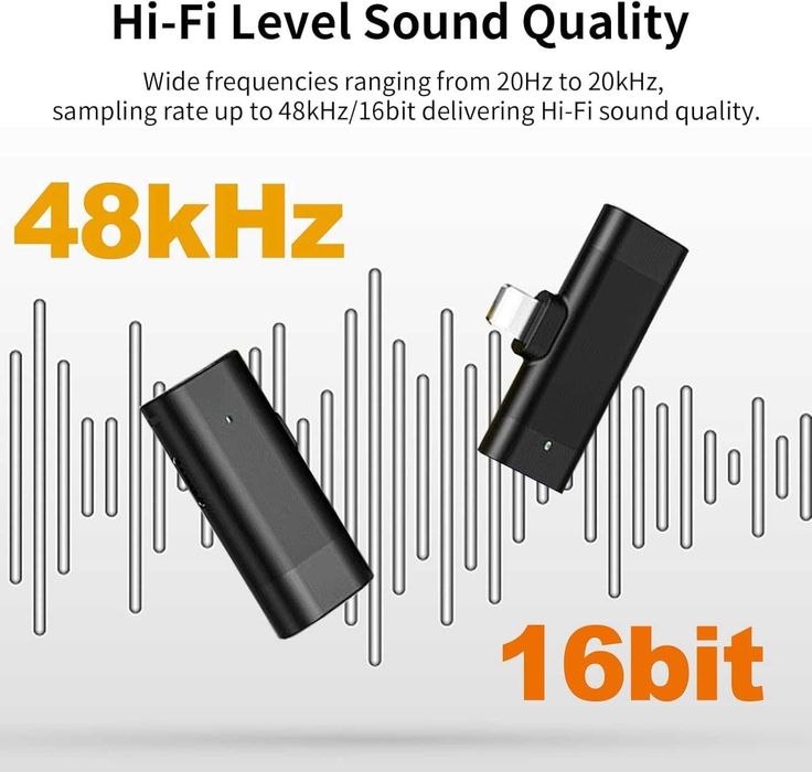 X2 Microfones de lapela sem fios para iPhone