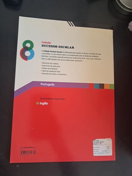 caderno de resumos e exercícios / 8 ° ano / Português / Porto Editora