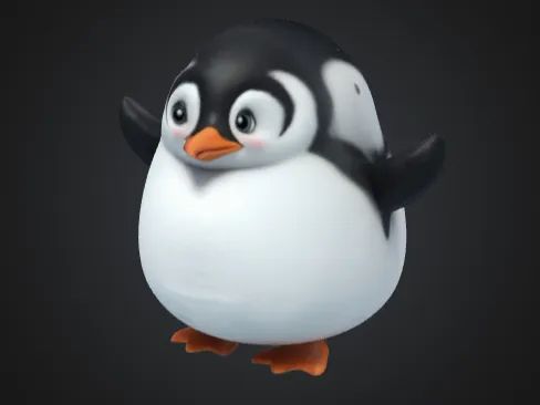 Small Penguin Made from Filament Remnant