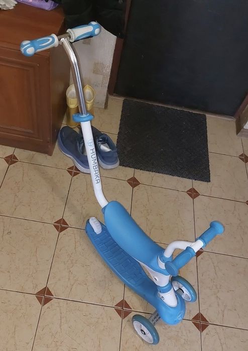 Самокат дитячий Humbaka Fun триколісний Синій