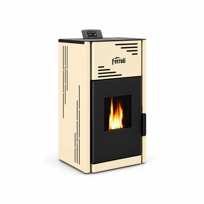 PIEC NA PELLET Ferroli BRETA PELLET PRO 8-30 kW płaszcz wodny termokominek
