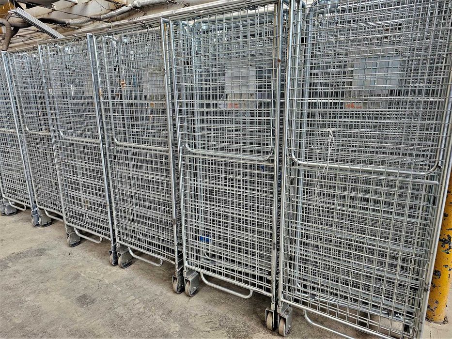 Wózek Magazynowy Transportowy Kurierski Kosz Siatkowy Rollkontener Box