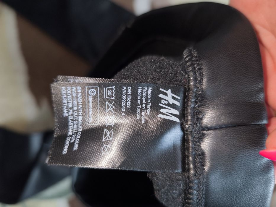 Leginsy eko skóra h&m