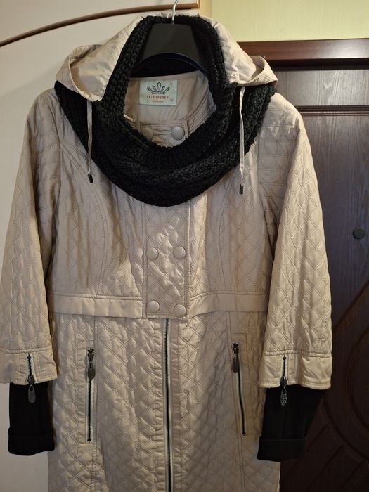 ICEDEWY Стильная женская удлинённая куртка (плащ ). Весенне-осенняя.