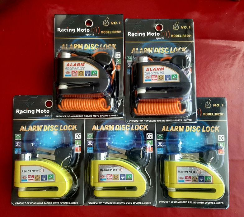 Cadeado de travao disco c alarme 110DB, 2 chaves, nov