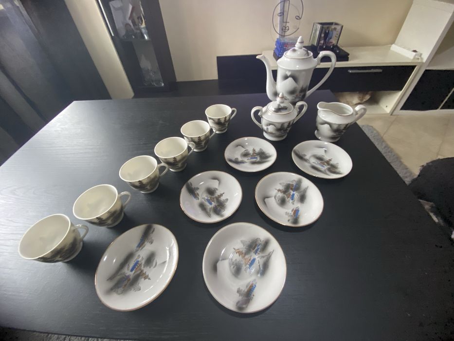 Serviço de chá japonês - Geisha Lithophane