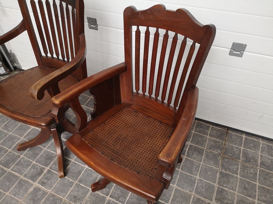 Cadeiras rotativas, reguláveis em altura e reclináveis vintage