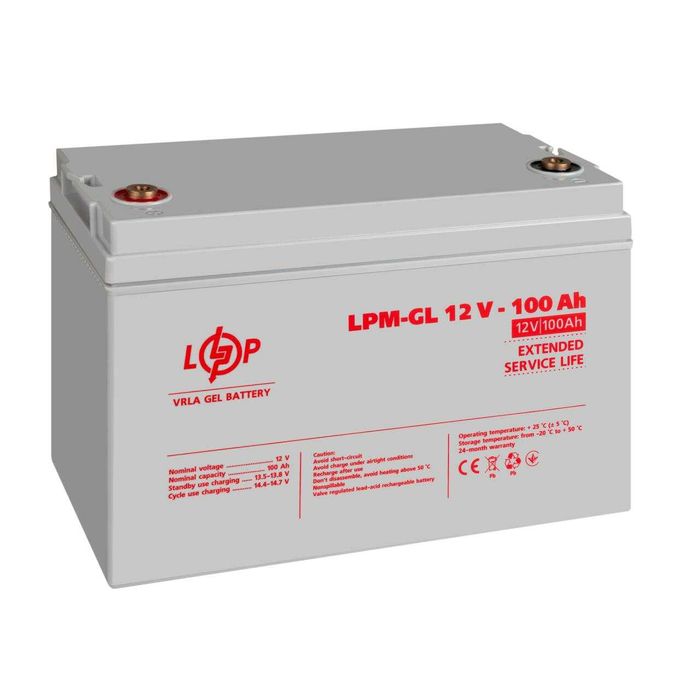 Акумулятор гелевий Logicpower lpm-gl 12v 100ah (3871)
