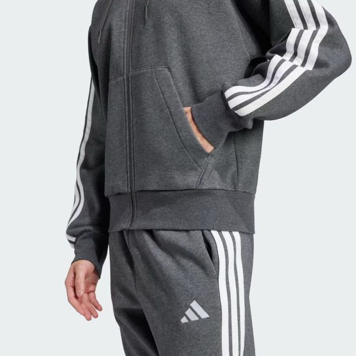 Кофта Adidas Essentials 3-Stripes Fleece Hoodie оригинал флис