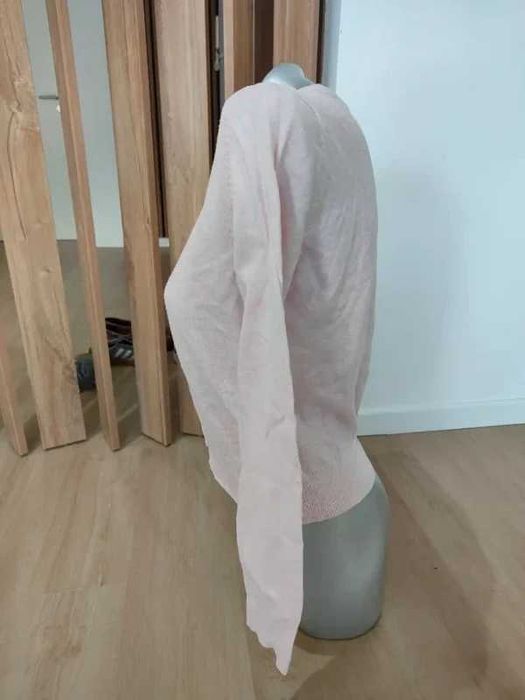 Cardigã de Malha Fina H&M Rosa Pastel – Tam. S