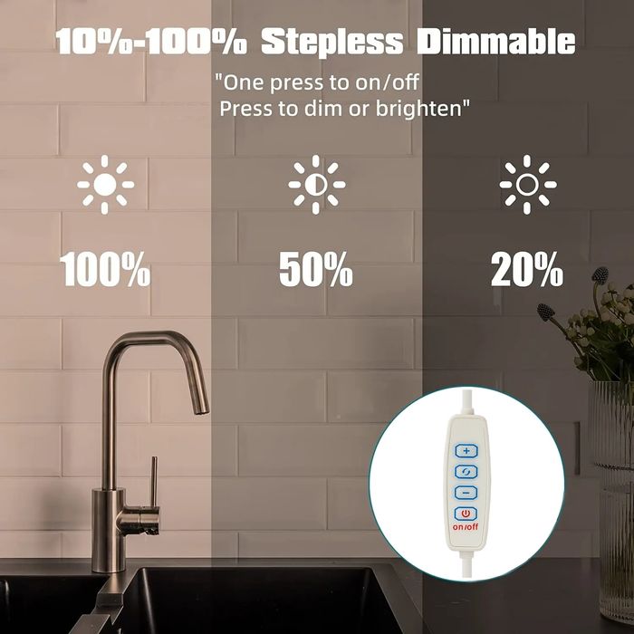 LED лампа USB с магнитами и диммером