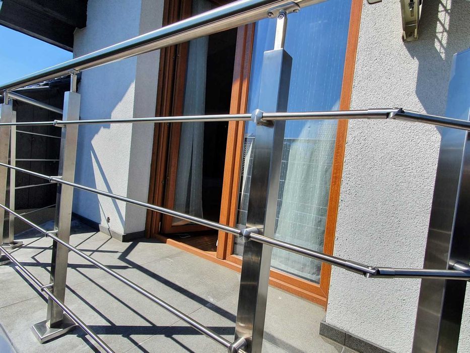 Balustrady ze stali nierdzewnej INOX + szkło
