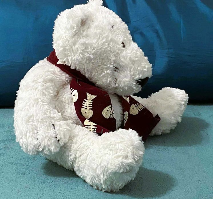 Іграшка м’яка фірмова білий Ведмідь рибалка Bear factory