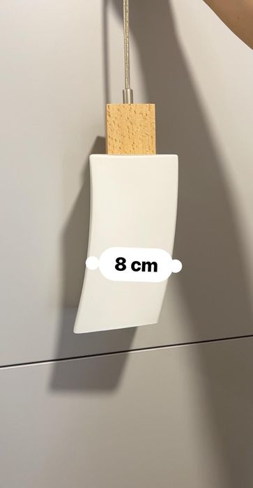 Lampa wisząca szkło biale