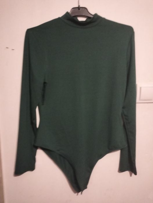 Body golf na długi rękaw butelkowa zieleń shein