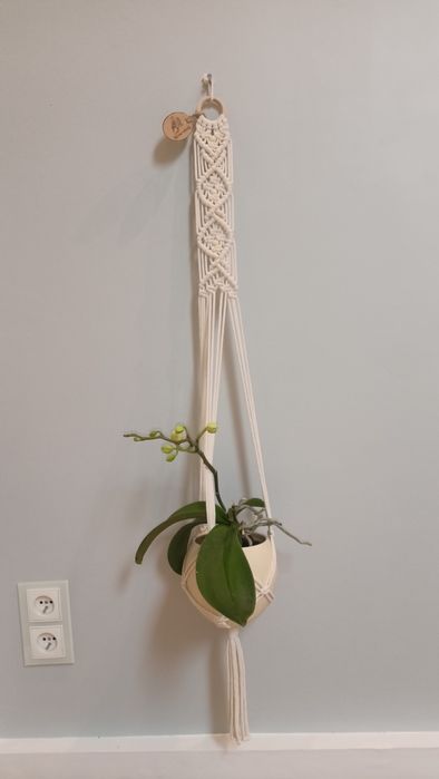 Kwietnik wiszący sufitowy lub ścienny  boho