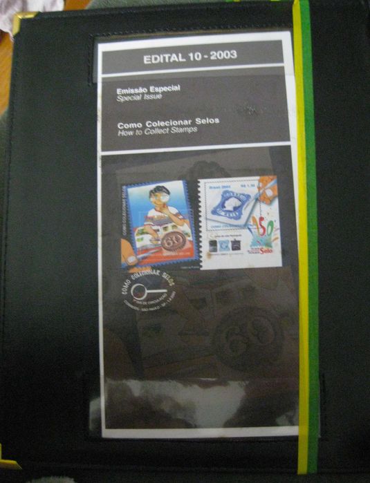 Carteira em Pele VIP c/ Selo Especial Comemorativo Lubrapex 2003