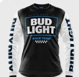 T-shirts espectaculares de manga comprida, Bud e etc