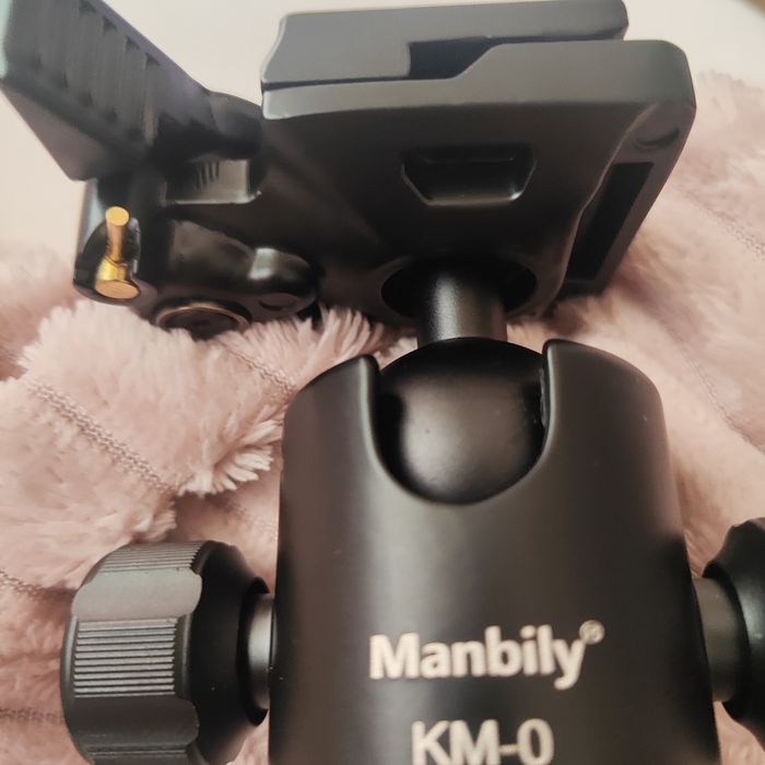 Suporte Câmera para tripé MANBILY KM-0, 360⁰, alumínio