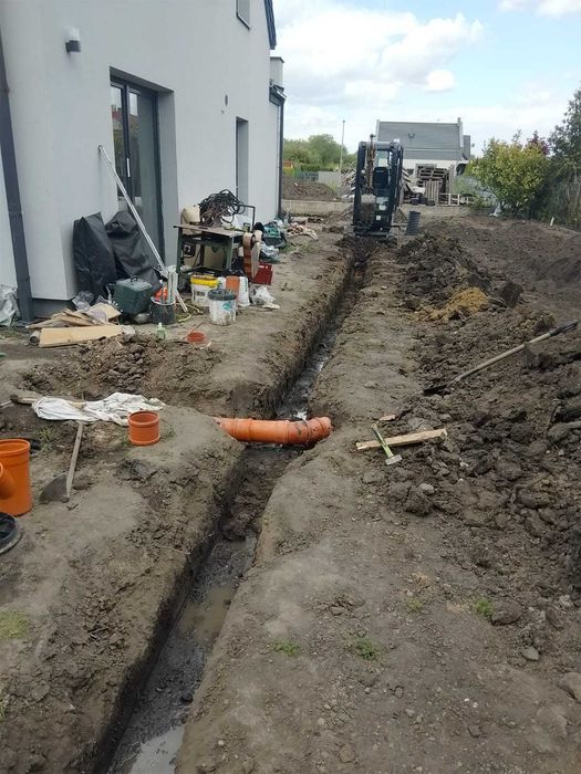 Usługi - Wynajem Mini Koparka z Operatorem +WYKOPY+ +RÓWNANIE TERENU+
