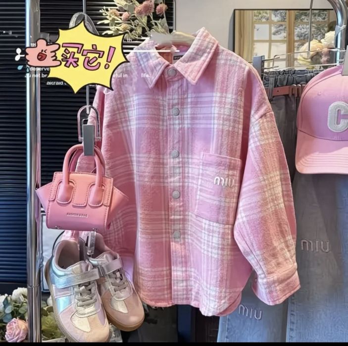 Дитяча одежа для дівчинки в стилі Miu Miu | Хіт сезону 100-160, рожева